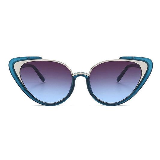 Stylish 2024 Fashion Cat-Eye Sunglasses Blue UV400