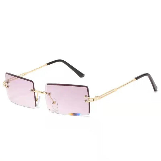 Women's sunglasses 90s inspired rectangular summer pink