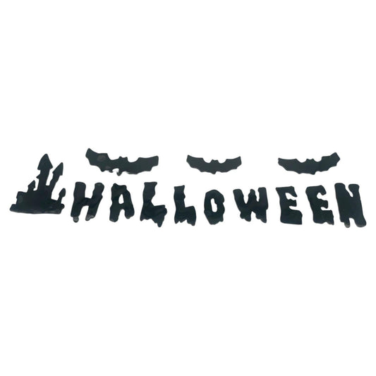 Large Window decoration bat halloween self-adhesive black castle