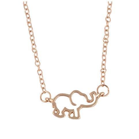 Cute necklace with elephant in gold color for adults and children