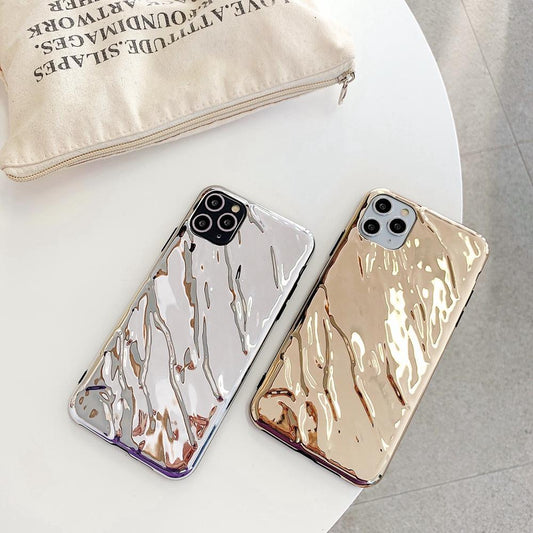 Unique Metal Mobile Cover for iPhone 11 Pro Max in Silver