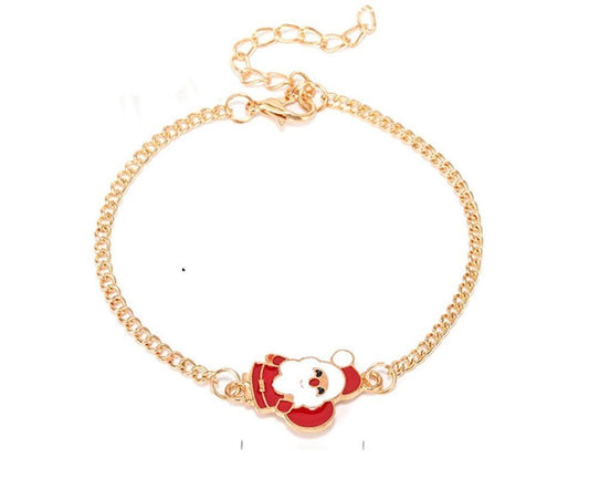 Beautiful fun bracelet moon with Santa and sack