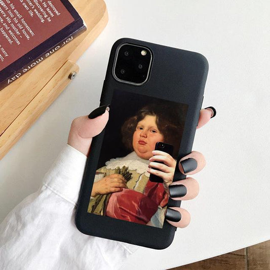 iPhone 12, 12 Pro & Max case fat person taking selfie funny selfie