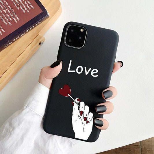 iPhone 12, 12 Pro & Max shell heart lollipop stick ''love''