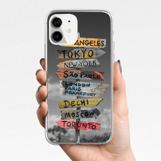 iPhone 12, 12 Pro & Max shell w. signs etc. different cities new york