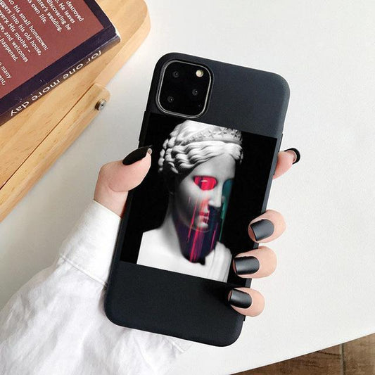 iPhone 12 & 13 Pro Max Mini shell statue with laser eyes cool