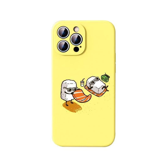 iPhone 13, Pro & Max roligt skal sushi lax ris strand