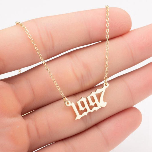 Gold plated necklace chain year 1997 unisex cool unique