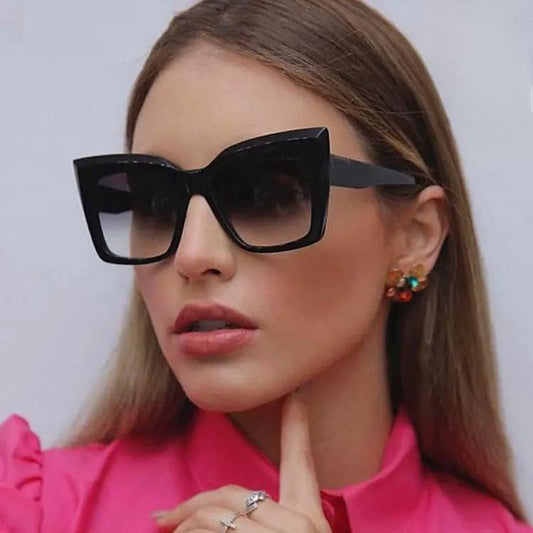 Big black cat-eye Sunglasses vintage retro oversize 2023