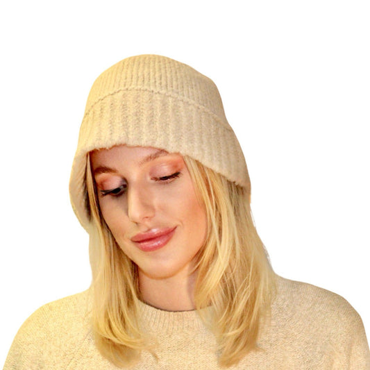 Warm fishing hat wool plush knitted beanie hat lines