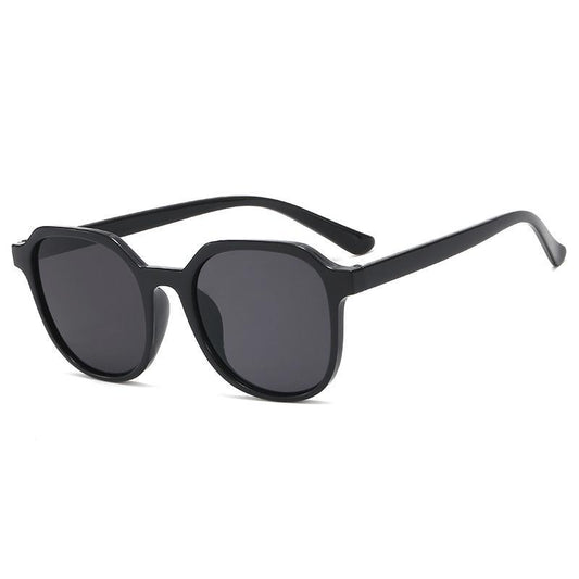 Bohemian Round Sunglasses for Men UV400 Beige Brown Black - Black