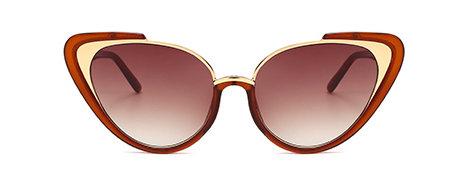Stylish Brown 2020 Metal Cat-Eye Sunglasses for Women