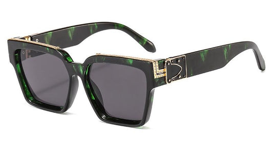 Wide Luxury Sunglasses in limited edition green black
