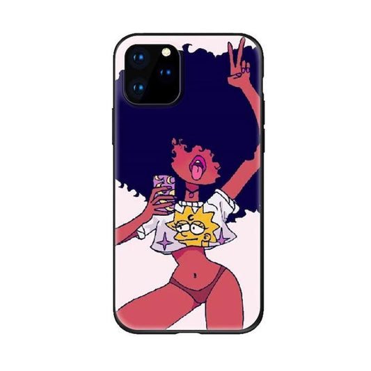Sexy afro girl premium quality case iPhone11