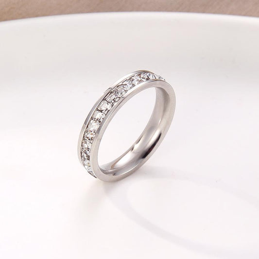 Elegant ring with diamonds in eternity band perfect Christmas gift