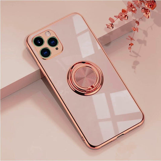 Luxurious Stylish Mobile Cover â•'iPhone11â• with ring stand function Gold
