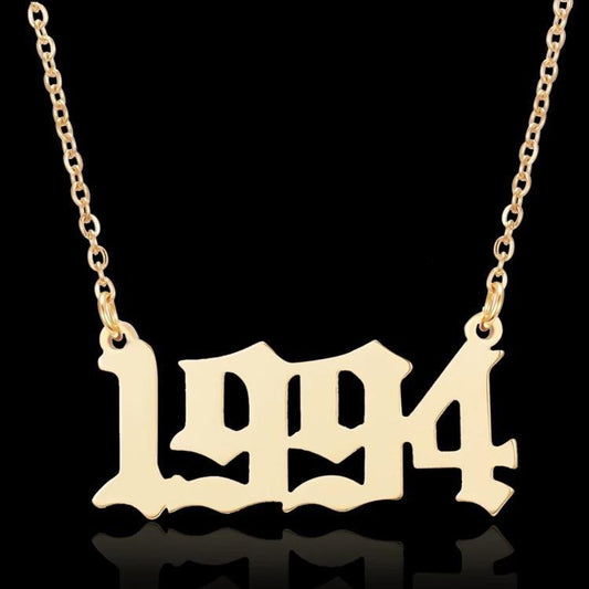 Gold-plated necklace chain year 1994 unisex