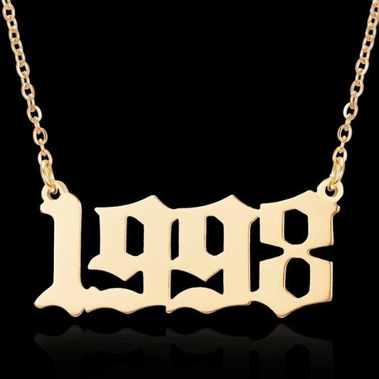 Gold-plated necklace chain year 1998 unisex