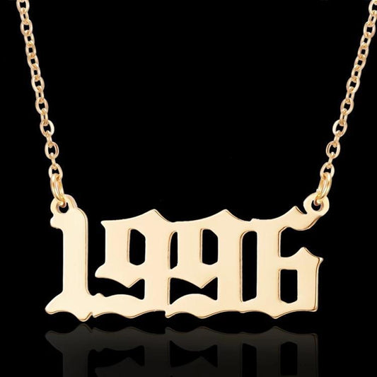 Gold-plated necklace chain year 1996 unisex