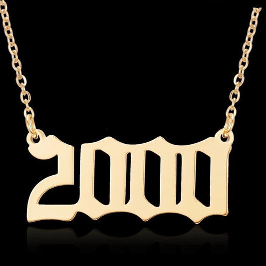 Gold-plated necklace chain year 2000 unisex