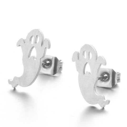 Earrings ghost halloween gold plated silver plated