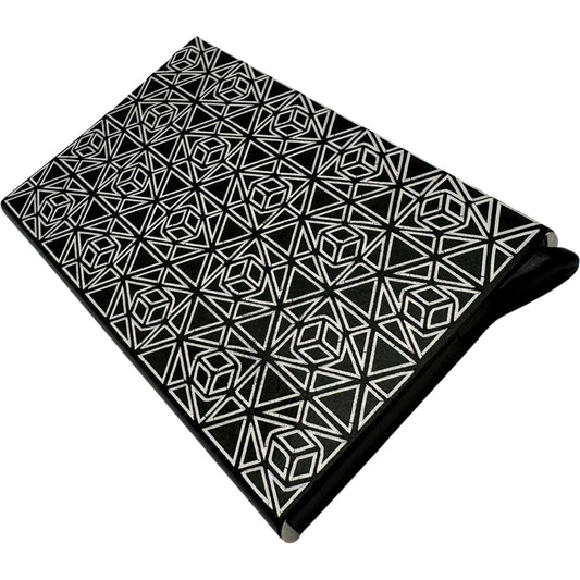 Minimalist black credit card holder with white pattern - durable and trendy card wallet for important cards