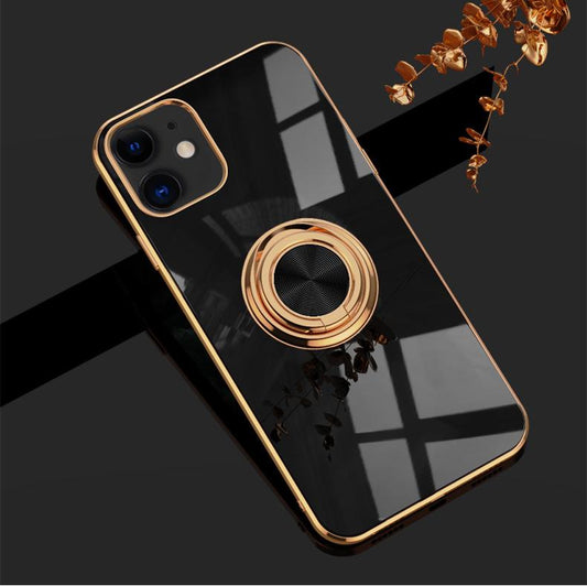 Luxurious Stylish Mobile Cover iPhone11 Pro with ring stand function Gold