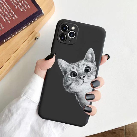 iPhone 12 Pro Max case with funny cat cat lover