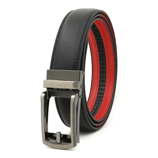 Belt in real leather for men in brown black 125 cm, adjust yourself