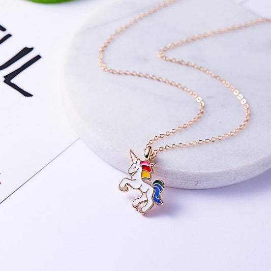 Sparkle is real - necklace with a unicorn gold-plated