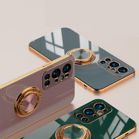 _OnePlus 9 _Luxurious Stylish case with ring stand function gold