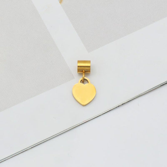 Necklace heart plated with real gold unique design