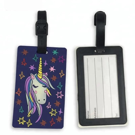 Luggage tag tag pink unicorn unicorn star suitcase
