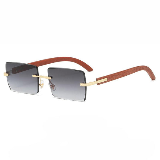 Women's Rectangular Sunglasses 90s Inspired Gray & brown