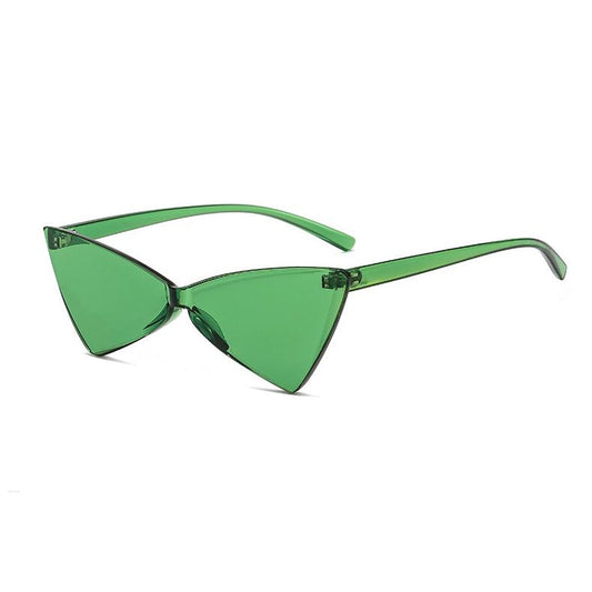 Frameless sunglasses in triangle model gršna detailless minimalism