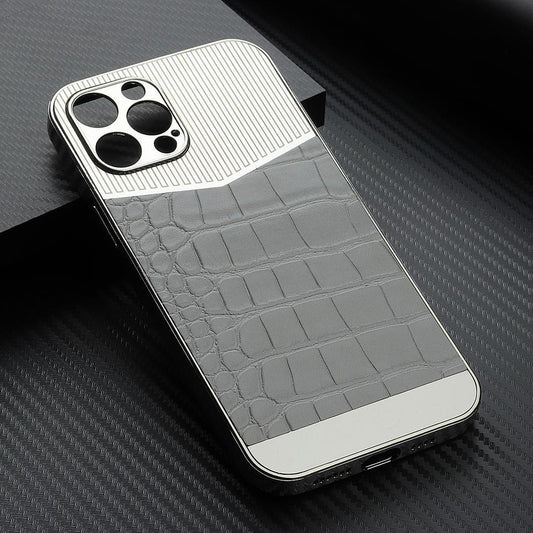 iPhone 13, Pro & Max electroplating shell with luxury vegan leather
