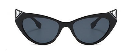 Pointed Sunglasses with diamond inspo 50s UV400 Kris - Black