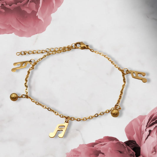 G Clef Bracelet Music Lover 18k Gold Plated Gift Gift