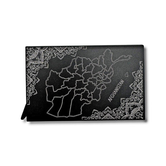 Afghanistan map gift card holder for credit cards & business cards anti-skimming