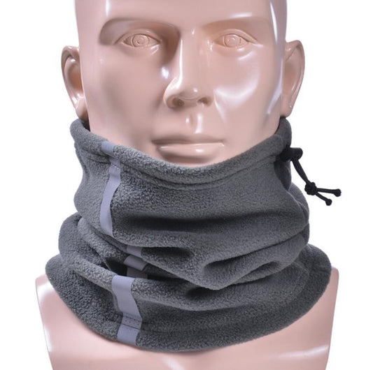 Scarf 2 in 1 & cap for running cycling with reflex in fleece