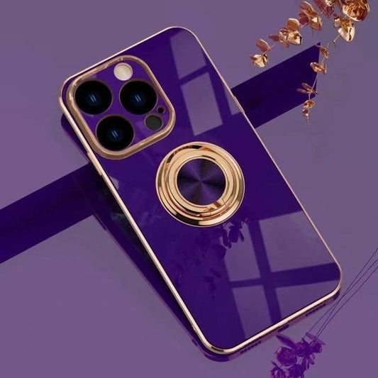 Luxurious Stylish case ÔiPhone 14Ô with ring stand function Gold!