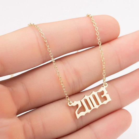 Gold plated necklace chain year 2003 unisex cool unique