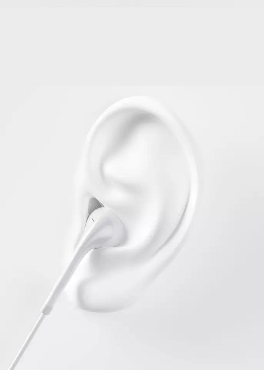 2 PAR Vita klassiska hörlurar standard Aux 3,5 mm uttag ergonomiska