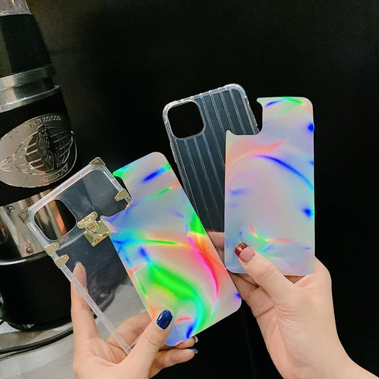 2 in 1 case for Phone11 with laser neon color