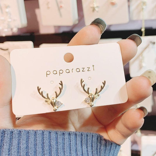 925 silver örhängen med pärla och renhorn strass