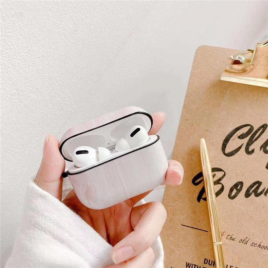 Airpods Pro shell in wooden pattern for men shockproof