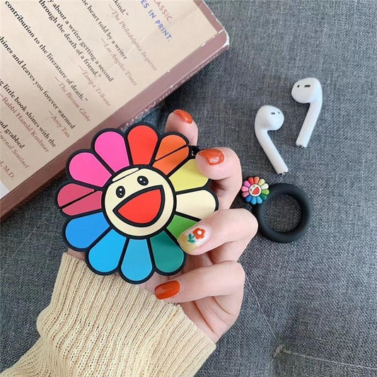 Airpods Pro cover happy flower several colors in silicone