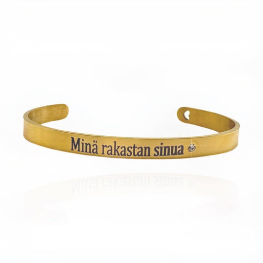 Bracelet ''Minä rakastan sinua'' with heart stone Valentine's Day