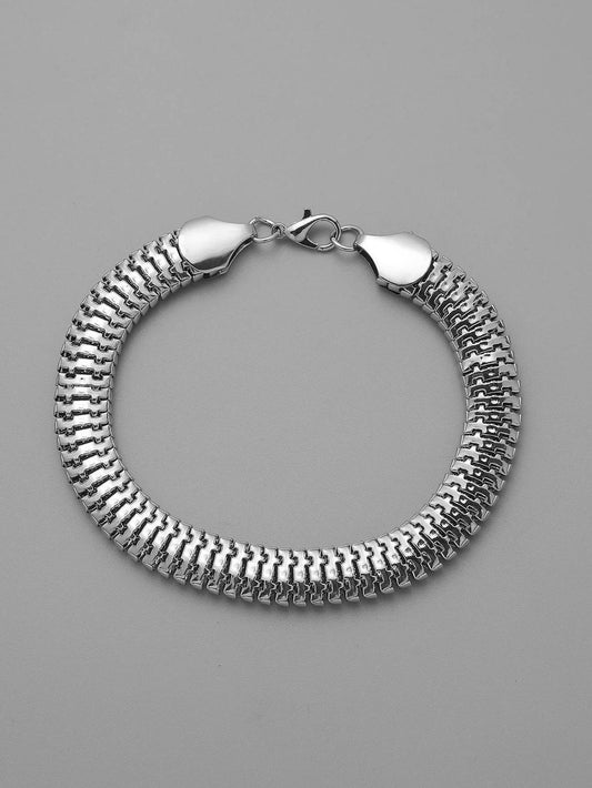 Bracelet in steel chain for men masculine style silver