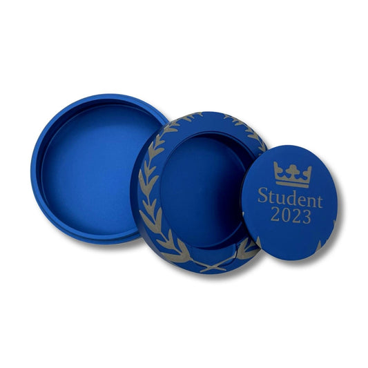 Blue snuff box in aluminum with student 2023 gift student gift